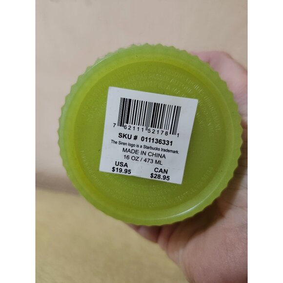 Starbucks 2022 Halloween Studded Glow Tumbler Lemongrass (Green) 16 oz. Grande - Picture 11 of 13